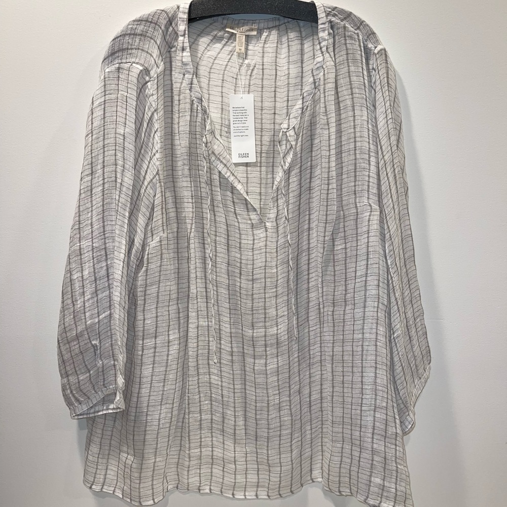 NWT Eileen Fisher wide neck box top